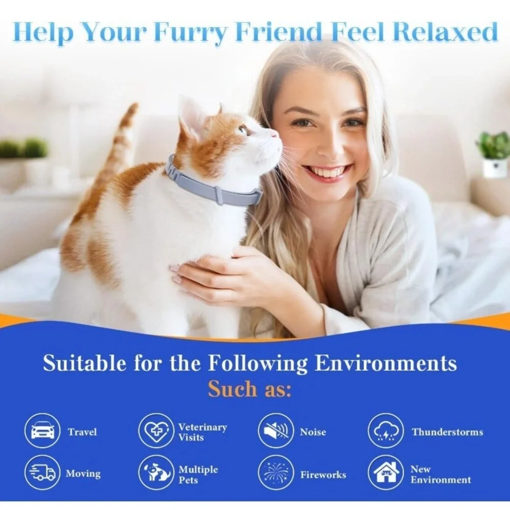 Cats & Kittens Pheromone Collar Calming Collar that Relieves Anxiety 3 Pack #199
